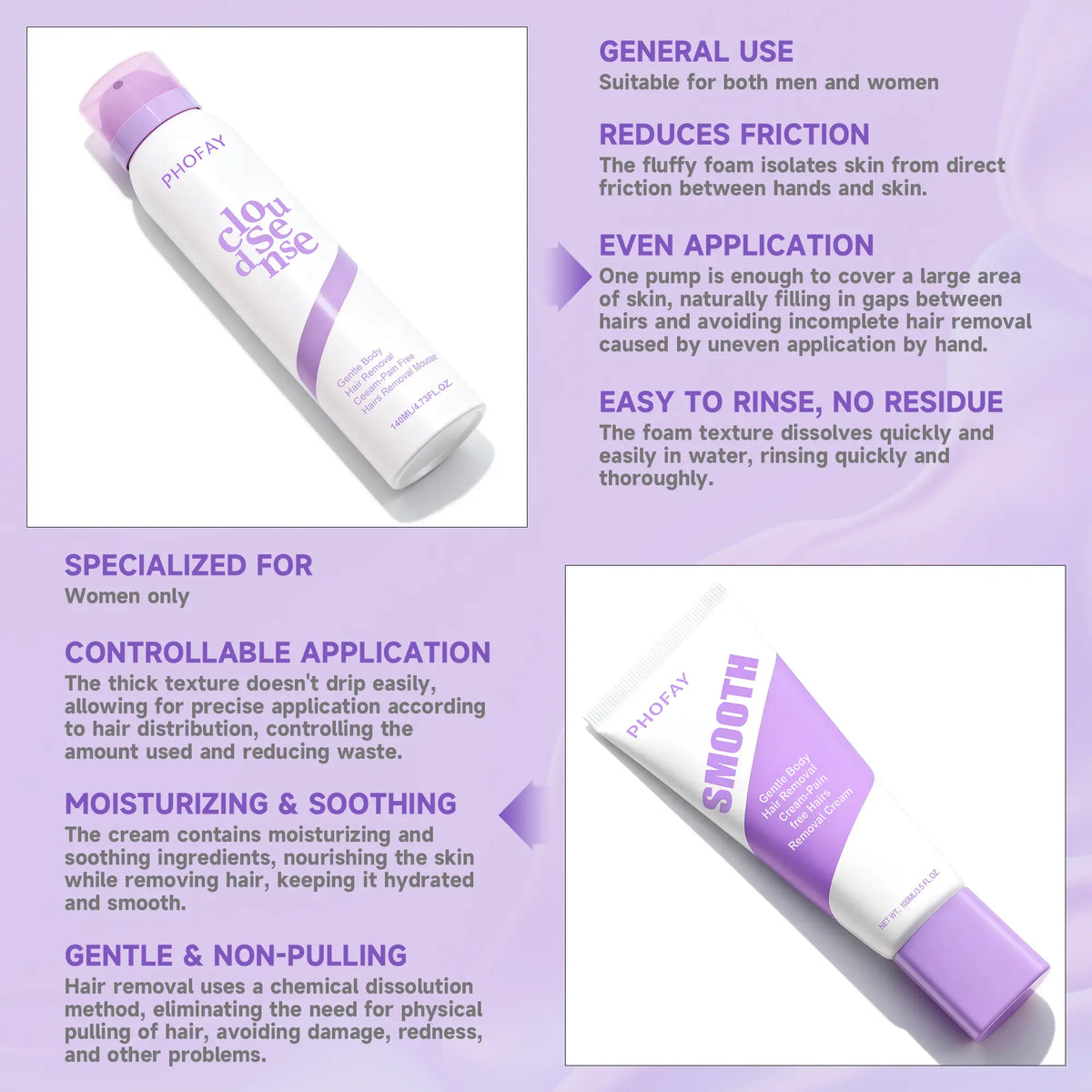 Gentle Hair Removal Cream for Sensitive Skin